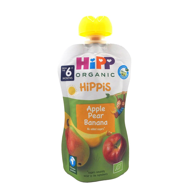 [6 Pack] Hipp Organic Apple Pear Banana Pouch Gluten Free 100g Exp: