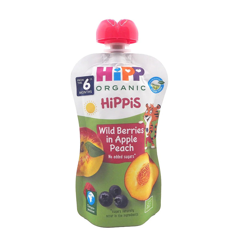 [6-Pack] Hipp Organic Wild Berries in Apple Peach 100g