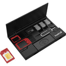 TravelMall Ultra Slim Multi-Storage SIM Card Organizer With Type C OTG Reader