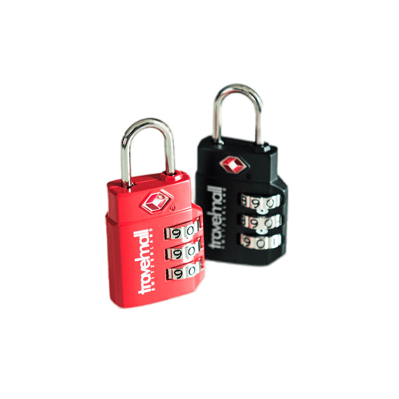 Travelmall TSA 3-Dial Combination Lock -(Red)