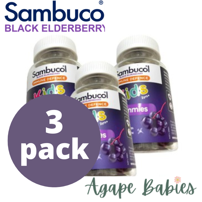 [3-Pk] [Exp: 01/24] Sambucol Kids Immunity Gummies (AUS Version), Total 150 Gums