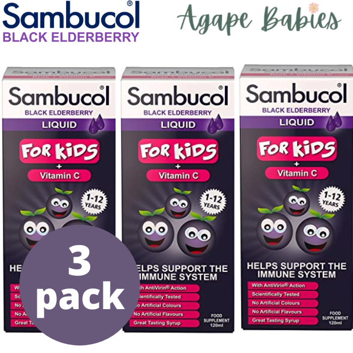 Sambucol Kids (UK Version) 120ml (BUNDLE OF 3) Exp: 09/25