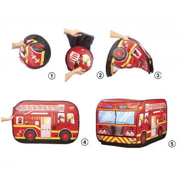 Lucky Baby Fire Engine Exploration Playhouse