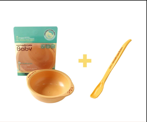 Mother's Corn Weaning Bowl + Feeding Spoon Step 1