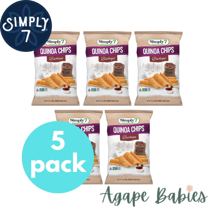 [Bundle Of 5] Simply 7 Quinoa Chips - BBQ (99g x 5) Exp: 05/24
