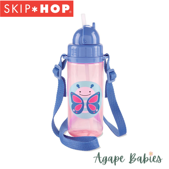 Skip Hop Zoo PP Straw Bottle (Long Strap) - Butterfly