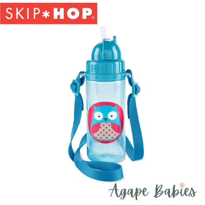 Skip Hop Zoo PP Straw Bottle (Long Strap) - Owl
