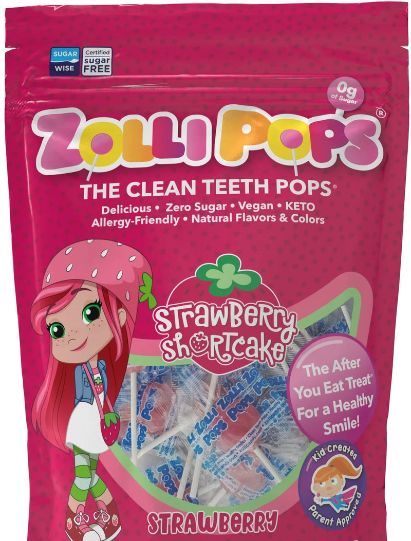 Zollipops The Clean Teeth Pops- Strawberry (Strawberry Shortcake), 88g