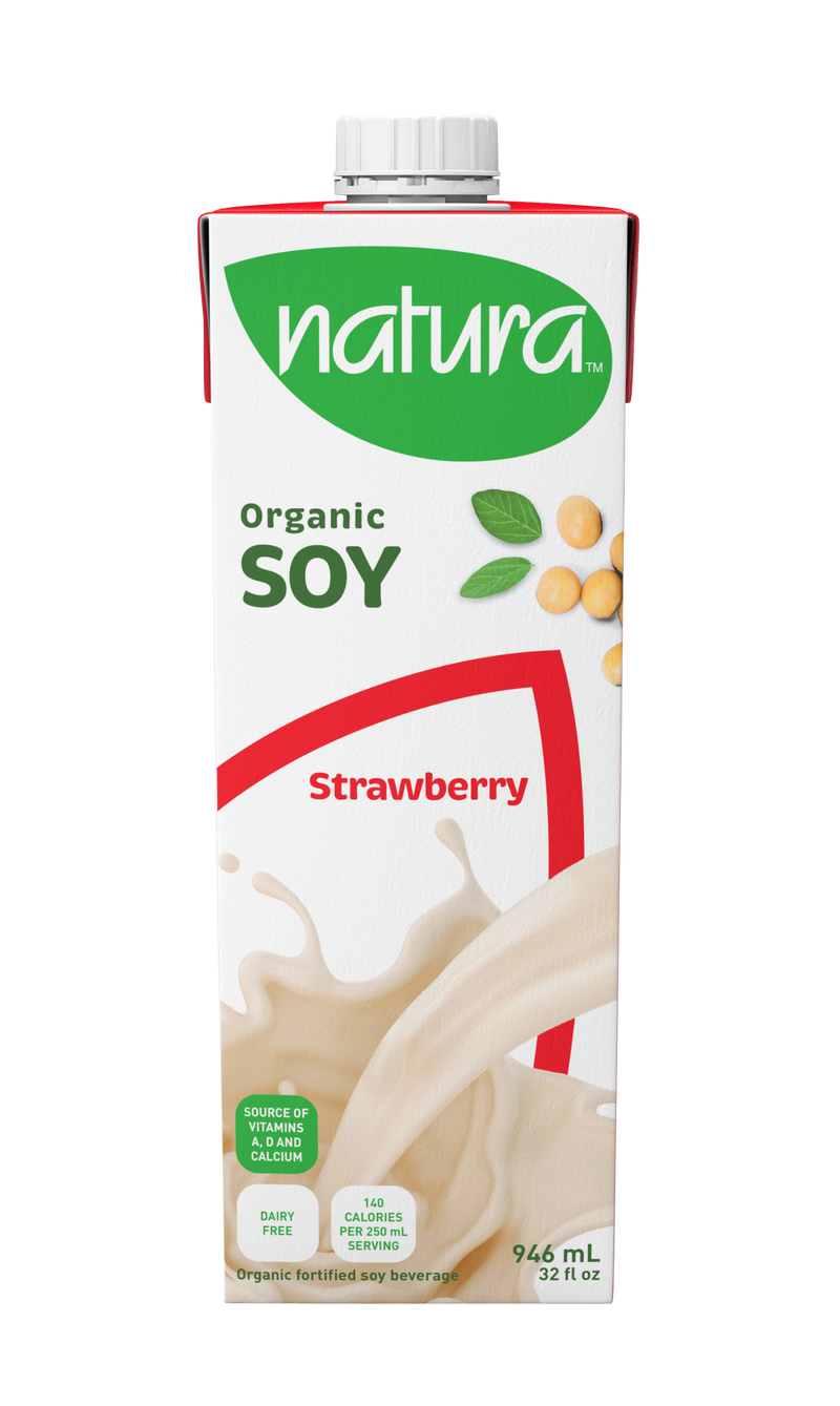 Natur-a Enriched Soy Beverage - Strawberry (Organic) 946 ml ( Bundle Of 12 Packs ) Exp: 06/26