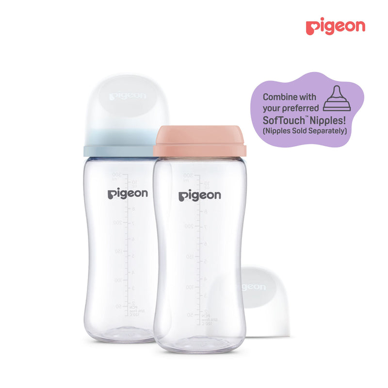 Pigeon SofTouch™ T-Ester Nursing Bottle w/O Nipple - Twin Pack 300ml