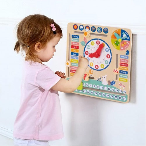 Montessori Educative Learning Wooden My Calendar Activity Toy