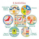 Montessori Educative Learning Wooden My Calendar Activity Toy