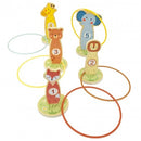 Montessori Educative Learning Wooden Ring Toss Activity Toy