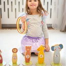 Montessori Educative Learning Wooden Ring Toss Activity Toy