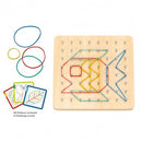 Montessori Educative Learning Wooden Rubber Band Geoboard Activity Toy