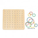 Montessori Educative Learning Wooden Rubber Band Geoboard Activity Toy