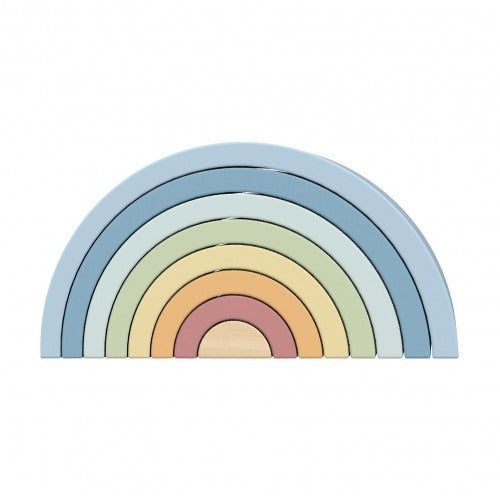 Montessori Educative Learning Wooden Rainbow Stacker Activity Toy