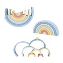 Montessori Educative Learning Wooden Rainbow Stacker Activity Toy