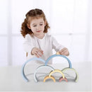 Montessori Educative Learning Wooden Rainbow Stacker Activity Toy