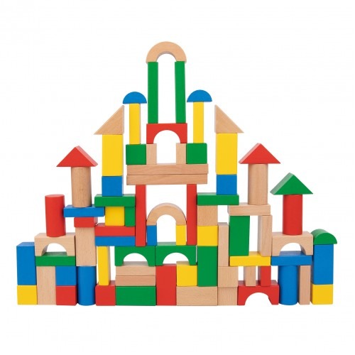 Montessori Educative Learning Wooden 100pcs Block Activity Toy