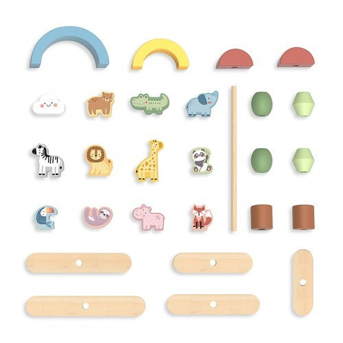 Montessori Educative Learning Wooden Stacking Animal Activity Toy