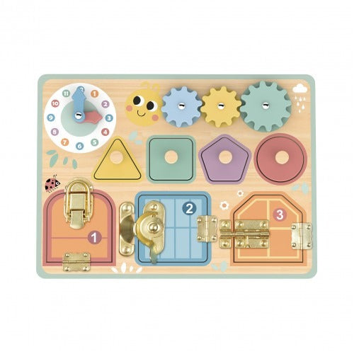 Montessori Educative Learning Wooden Busy Board Activity Sensory Toy