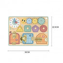 Montessori Educative Learning Wooden Busy Board Activity Sensory Toy