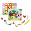 Montessori Educative Learning Wooden Rainbow Stacking Peg Activity Toy