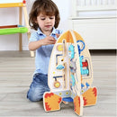 Montessori Educative Learning Wooden Rocket Activity Toy
