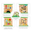 Montessori Educative Learning Wooden Play Cube Centre Activity Toy