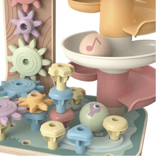 Montessori Educative Learning Wooden Ball Drop Track Set