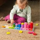 Montessori Educative Learning Wooden Counting Stacker Activity Toy