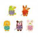 Montessori Educative Learning Wooden 5 In 1 Lacing Animals Activity Toy