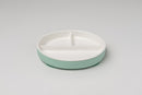 Nava Nest Porcelain Divided Round Plate with Silicone Suction - 3 Colors