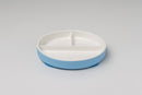 Nava Nest Porcelain Divided Round Plate with Silicone Suction - 3 Colors