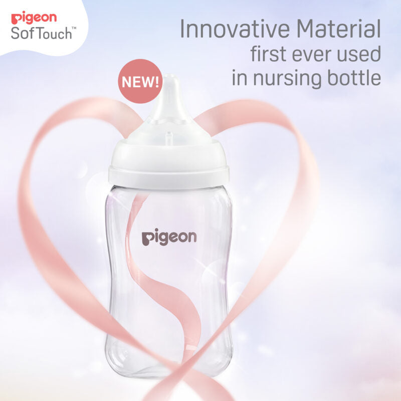 Pigeon Softouch 3 T-Ester Nursing Bottle - Logo 200Ml