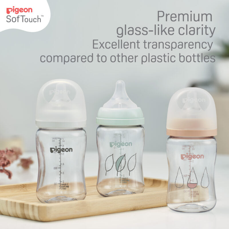 Pigeon SofTouch™ T-Ester Nursing Bottle w/O Nipple - Twin Pack 300ml