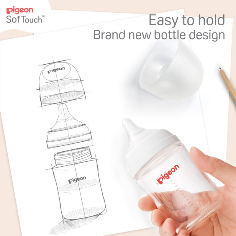 Pigeon SofTouch™ T-Ester Nursing Bottle w/O Nipple - Twin Pack 200ml