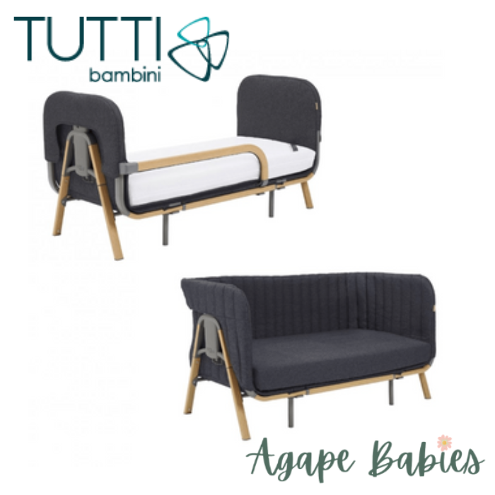 Tutti Bambini CoZee XL Bedside Cot & Crib +Junior Bed & Sofa Expansion Pack +Castor (1 year warranty) (Bundle Pack)
