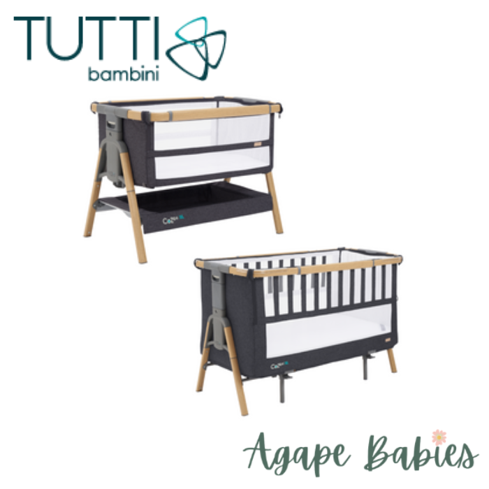 Tutti Bambini CoZee XL Bedside Cot & Crib +Junior Bed & Sofa Expansion Pack +Castor (1 year warranty) (Bundle Pack)