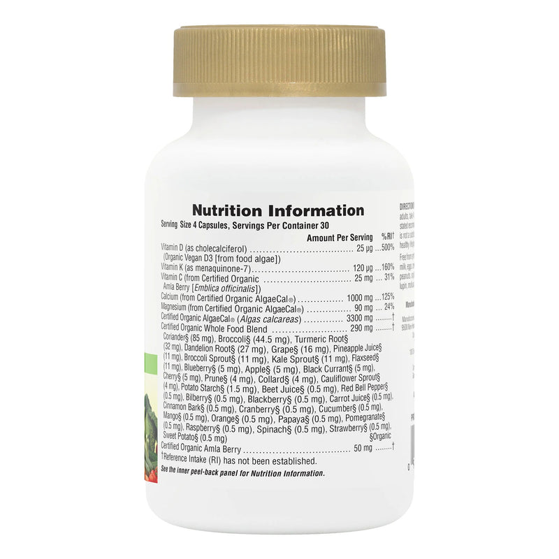 Natures Plus Source of Life Garden Bone Support w/ AlgaeCal, 120 caps. Exp: 03/28