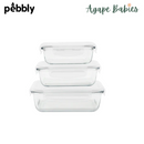 Pebbly Rectangular Food Containers - 400ml/ 650ml/ 1000ml