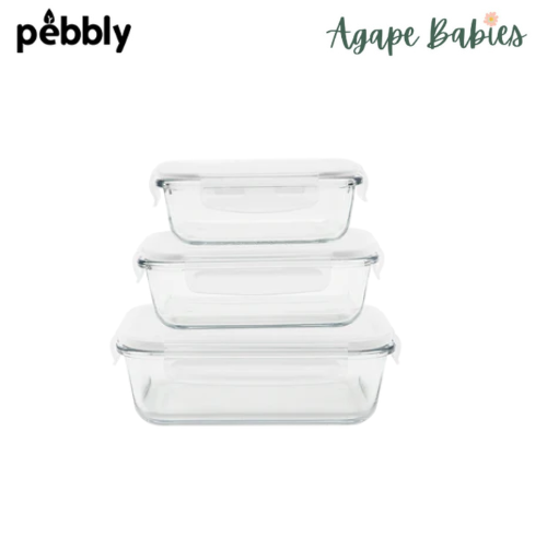 Pebbly Rectangular Food Containers - 400ml/ 650ml/ 1000ml