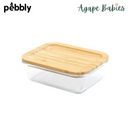 Pebbly Rectangular Glass Container - 1000ml