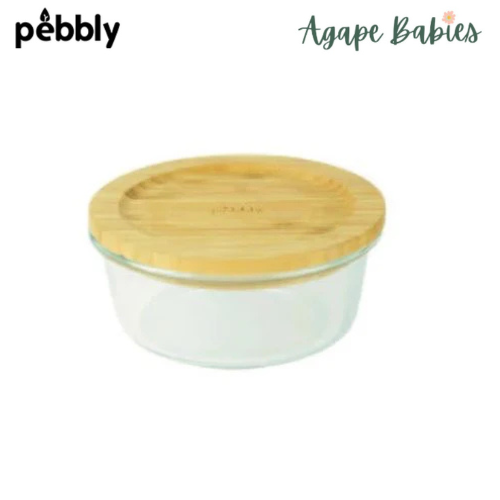 Pebbly Round Glass Food Container - 620ml