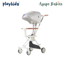 PlayKid Easi 2 Way Baby Cabin Stroller Rider/Walker - White Rainbow