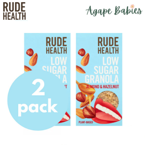 [2 Pack ] Rude Health Low Sugar Granola - Almond & Hazelnut, 400g