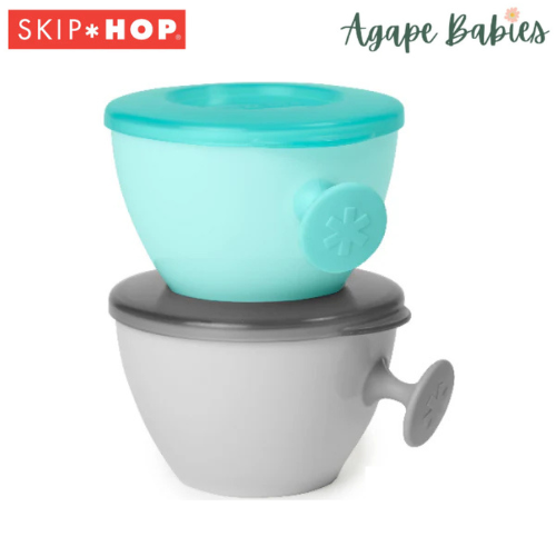 Skip Hop Easy-Grab Bowls - Grey/Soft Teal