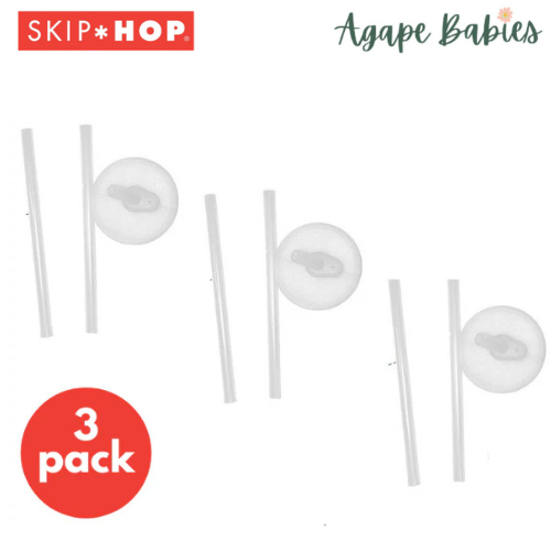 [3-Pack] Skip Hop Insulated Stainless Steel Bottle 360ml Spare Straw Set