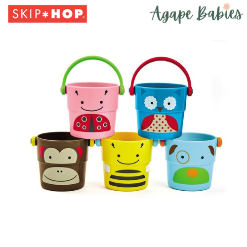 Skip Hop Explore & More Zoo Stack & Pour Buckets - Stack & Pour Buckets- CCC